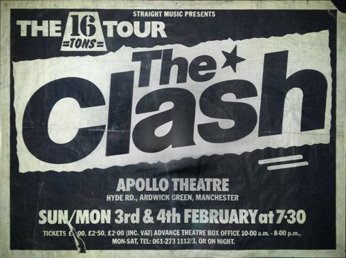 The Clash Live - Manchester - Apollo Theatre - Sunday 3rd February